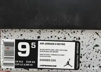 AIR FQ8138-002 4 RETRO JORDAN FEAR 0530